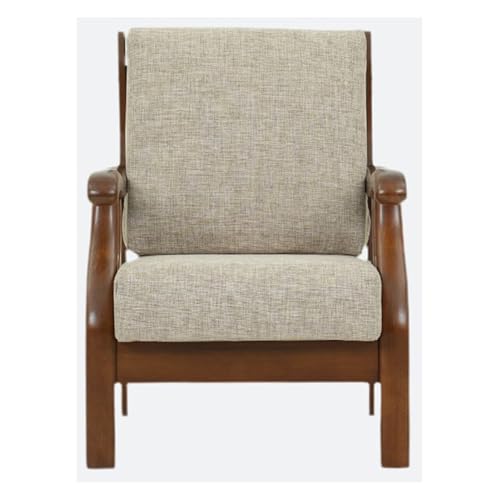 Image of Royaloak Penang Malaysian Wooden Sofa 1 Seater | Solid Wood Sofa | Washable & Removable Cushion Covers | Durable & Long Lasting | Super Soft Cushions | Sleek Design | Malaysian Collection | Modern