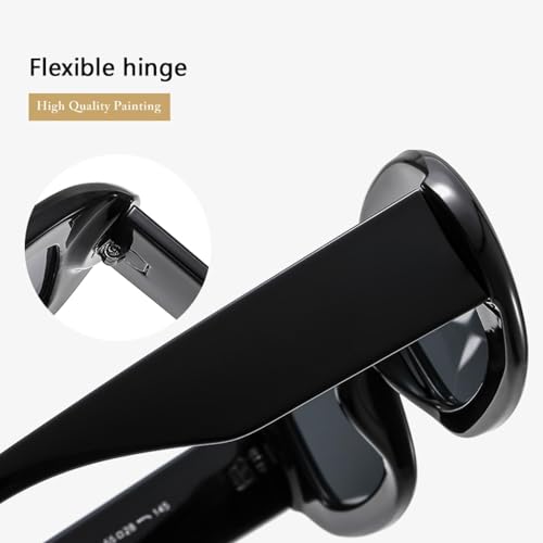 Elliptical Retro Fashion Sunglasses Women Thick Frame Glasses Premium Sun Glasses Sunscreen Trendy Eyeglasses3