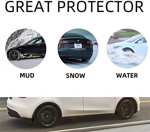 Image of CARIZO Car Heavy Duty Cup Type Splash Mud Guards | OE Type Front and Rear Mud Flaps | Pack of 4 | Compatible with Tata Sierra 2025-2026