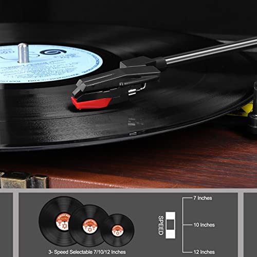 VQSLY Platine Vinyle Bluetooth, Lecteur Vinyles avec USB AUX Haut-Parleur Stéréo Intégré Conception de Valise Rétro… - Les Beatles, Paul McCartney, John Lennon, RIngo Starr, George Harrison VQSLY Platine Vinyle Bluetooth, Lecteur Vinyles avec USB AUX Haut-Parleur Stéréo Intégré Conception de Valise Rétro… – Image 3