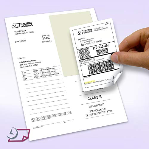 Étiquette intégrée pour impression simultanée facture et bon de livraison e-commerce 250 feuilles - 4