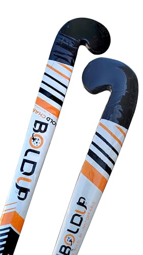Image of Heavy-Duty Solid Wooden Hockey Stick - 36 inch Weighted Practice & Self Defense Bat (L-36-inch) Combo of (Hockey Black +Ball Combo of)