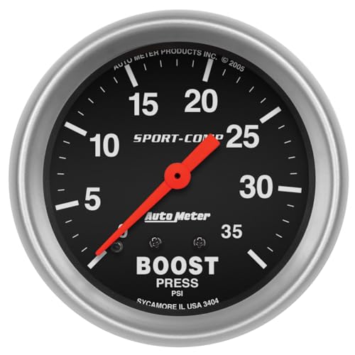 Image of Auto Meter 3404 Sport-Comp Mechanical Boost Gauge, 2.625 in.