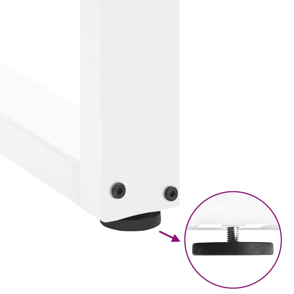 vidaXL Patas para Mesa de Bar en Forma de U (2 Unidades), Color Blanco, 50 x (90-91) cm, Acero