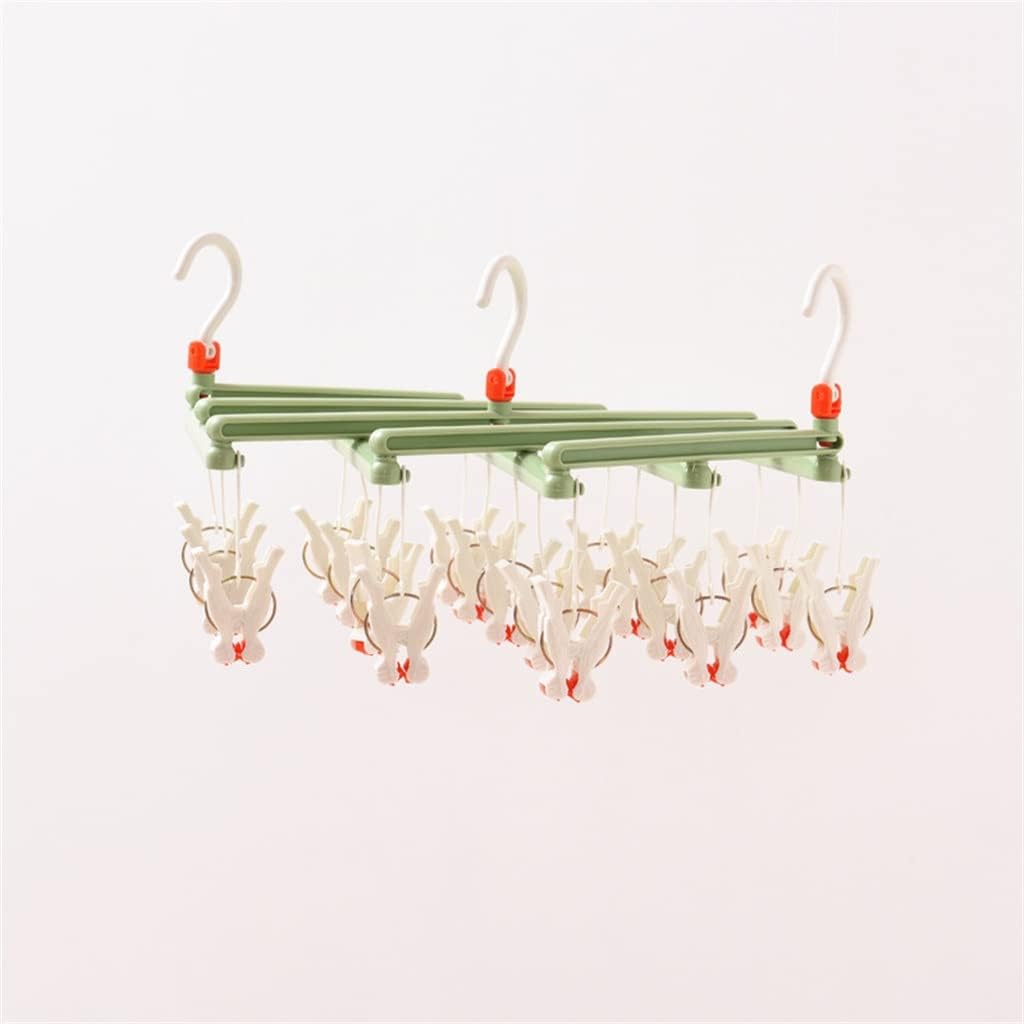 Retractable Clothespin Drying Rack Socks Underwear Multi-Clip Clothesline Home Second Collection