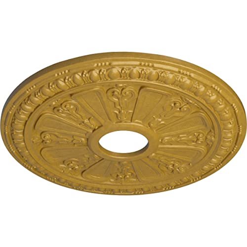 Image of Ekena Millwork CM18RAIGS Raymond Ceiling Medallion, Iridescent Gold