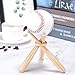 Honoson Baseball Stand Holders Balls Display Bat Wooden Stand Holder Display Centerpieces Tables for Baseball Sports Lover(1 Pack)