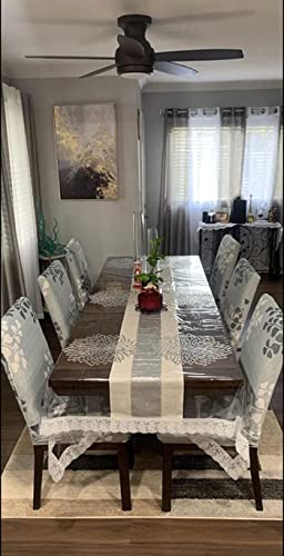 SoulFeel 4 x Soft Spandex Fit Stretch Short Dining Room Chair Covers with Printed Pattern, Banquet Chair Seat Protector Slipcover for Home Party Hotel Wedding Ceremony (Style 24) - Thumbnail 2