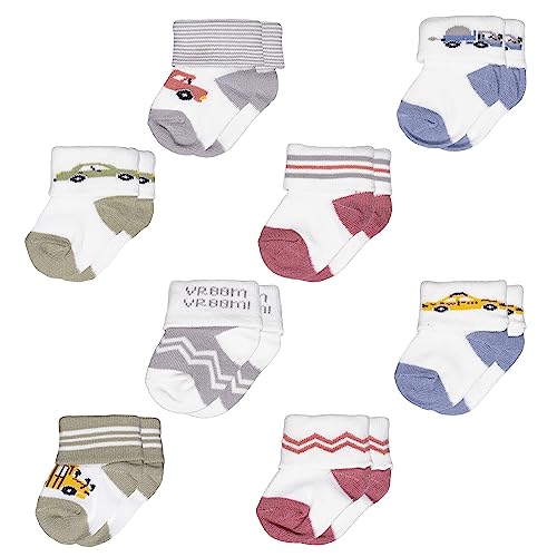 Image of New York Knits Mini Organics Unisex Baby Organic Cotton Socks, 0-12 Months - Sustainable Packaging - Ethically Sourced - Organic Cotton Blend - OKEO TEX Standard 100 Certified (Assorted 7)