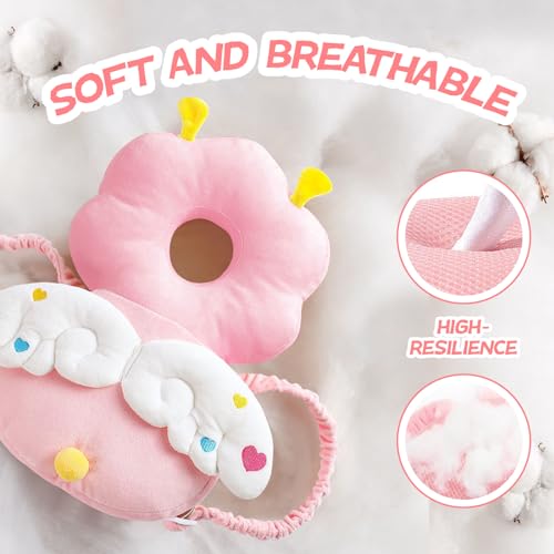 Image of Pucmaoci Baby Head Protector Backpack: Alarm Function, Adjustable and Ultra-Light(Angel)