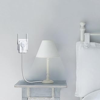 TP-Link TL-WA860RE WiFi Extender Booster with Passthrough Socket, Ethernet Port N300Mbps, Internet Booster, WiFi Repeater,WiFi Extender,App Control, WiFi Booster Range Extender, Plug and Play,UK Plug