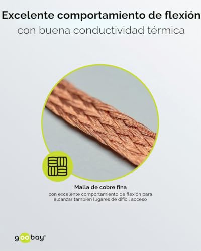 Miniatura 4 de Goobay 45246 Malla Para Desoldar Cobre Puro 2 Mm Eliminación De Estaño Trenza De Mecha De Soldadura Mecha Para Desoldar Alambre Para Soldar Bobina De 1,5 M
