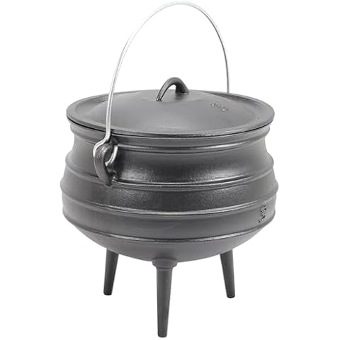 Warmiehomy 8L Pre-Seasoned Cast Iron Cauldron Cover