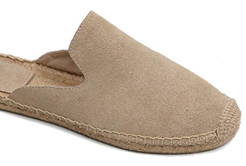 Image of Women's Simple Mule Breathable Flat Espadrilles Shoes, Pure Color Mules