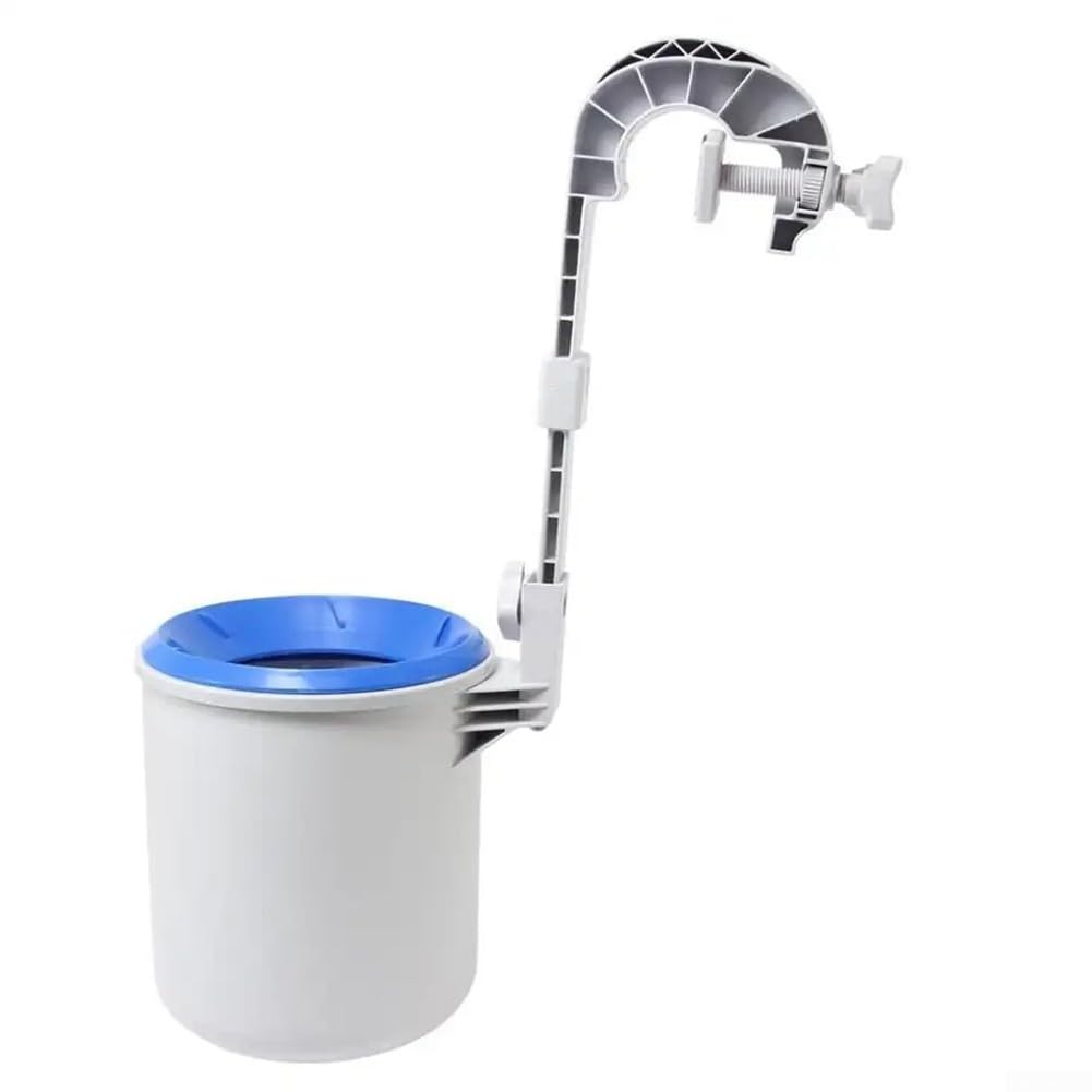 Skimmer de superficie de piscina ajustable para montaje en pared, color azul, cesta de desechos de plástico resistente para eliminación de hojas y suciedad, accesorio de limpieza para piscinas