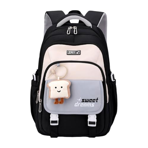 Mochila escolar negra 2025 casual para laptop y bolsa de trabajo