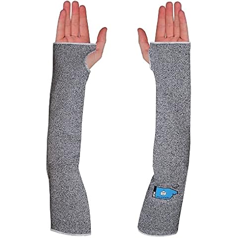 Superior Glove KTAG1T18T TenActivTM Grey Stay-Cool Cut-Resistant Sleeve 18" Length (Medium, With Thumbhole) Cover