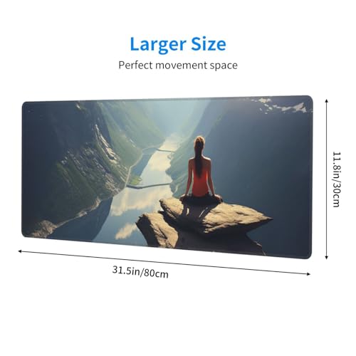 Grand tapis de souris de jeu antidérapant de 80 cm de long pour stabiliser le clavier de bureau - 4
