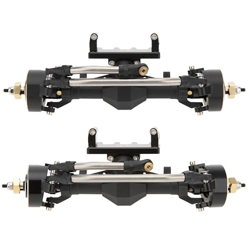 MEUS RACING 4WS Nylon SCX24 Axles with Isokinetic 3-Section CVD for Axial SCX24 C10 JLU Gladiator Bronco Deadbolt 1/24 RC Crawler, +5mm Widened and 52° Max. Steering Angle