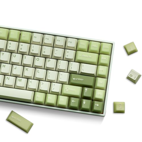 128キーキーキャップ Womier PBTキーキャップ 光を通さない Cherryプロファイル キーキャップセット メカニカルキーボード用パソコン用キーボード(グリーン)