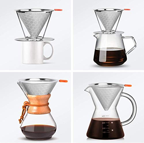 Filtre à café réutilisable en cône inox idéal pour le camping - 6