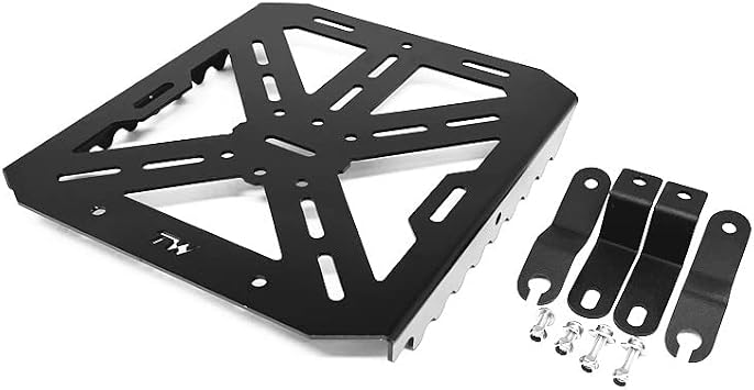 TW200 Rear Cargo Top Tail Rack Compatible with Yamaha TW 200 1990-2024 CNC Aluminum Motorcycle Carrier Luggage Holder Plate Black