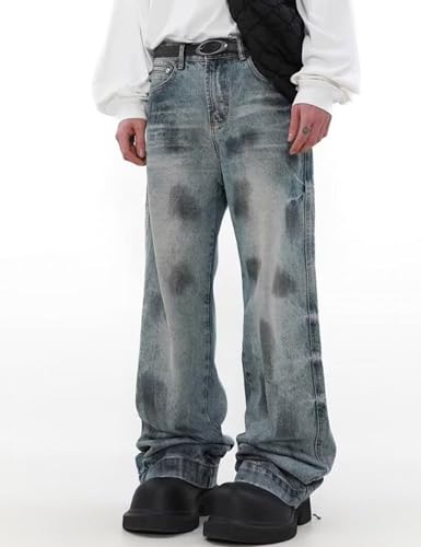 Y2k Mens Baggy Jeans Aesthetic Skater Pants Hip Hop Vintage Jnco Jeans Harajuku Denim Pants Streetwear2