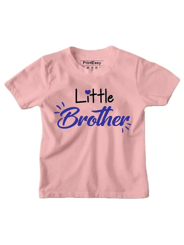Little Brother Cotton Round Neck Regular Fit Unisex Kids T-Shirt for Boys & Girls D-272-image-24