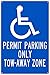 12X18" .04 AL BLU/WHT Tow-Away Zone Permit Sign