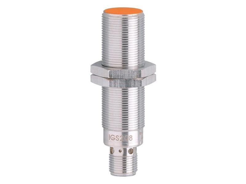 IFM IGK2008BFRKG/M/2LED/US-104-IRF-IG5905 (IG5905), 100 MA, 10-36 VDC, 400 HZ, 8 MM Sensing Range, INDUCTIVE Sensor, M12 Connector, M18 Threaded HOUSING, Oil/COOLANT Resistant, Output Normally Open /