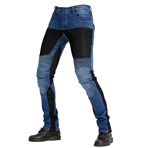 ORANDESIGNE Uomo Pantaloni da Moto Biker Jeans