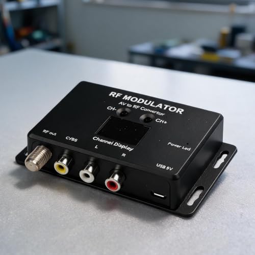 Modulateur AV vers RF – Composite pour convertisseur coaxial RCA vers RF, prend en charge les formats vidéo PAL/NTSC, alimenté par USB pour téléviseurs et consoles de jeux anciens