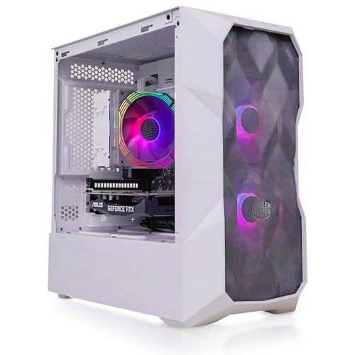 BIRMINGHAM AV Gaming PC – AMD Ryzen 5 5500 with NVIDIA RTX 5050 8GB, 16GB RAM, 2TB NVMe SSD, RGB Case, Windows 11 Pro - White