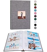 Mublalbum Photo Album 4x6 300 Photos Linen Cover with Memo Areas Photobook Pictures Book for Wedd...