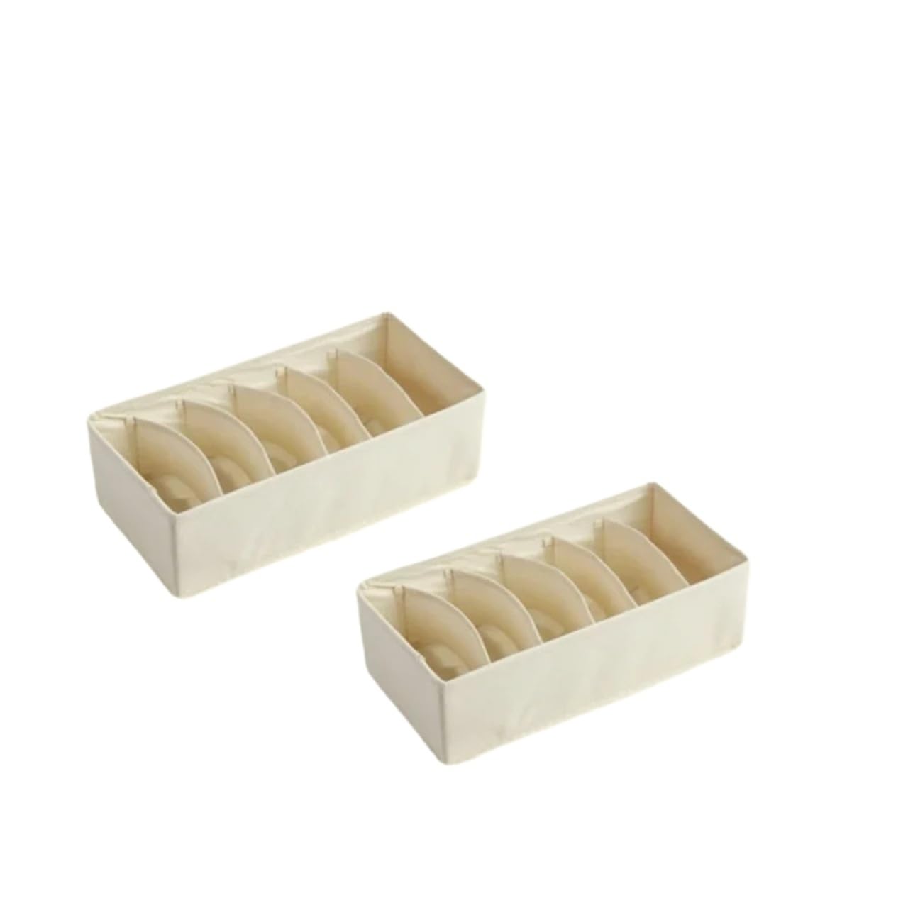 LADFRTYU Sock Storage Box Drawer Underwear Socks Bra Storage Box Clothes Organizer Bag Household Wardrobe Cabinet(Yellow-6grids-2pcs)