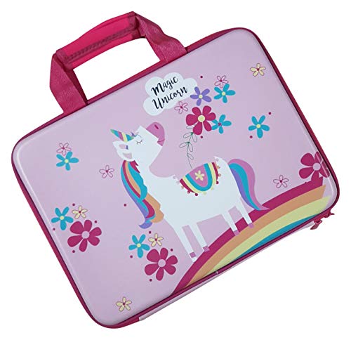 ONOTIC Latest Trendy iPad Air and Netbook Bag with Handle Fits 7 to 12-Inch Tablets for Girls (Unicorn 2)