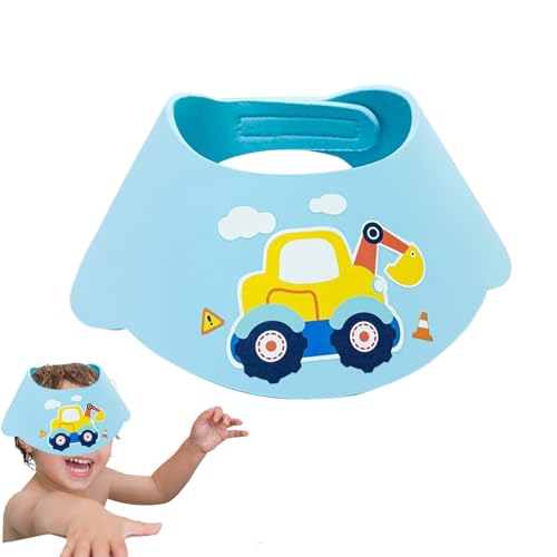 Visera de ducha para niños, visera impermeable, protección para ojos y oídos, protector de baño ajustable para niños, mantiene las orejas secas, cubierta de ojos