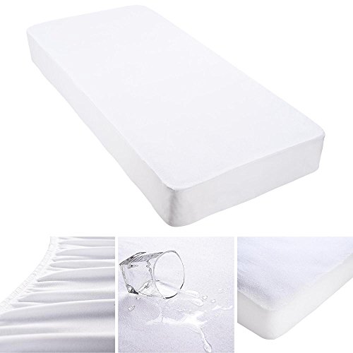 Yescom Cotton Terry Mattress Protector Waterproof Hypoallergenic Without Vinyl Anti Dust Fitted Cover Full Home