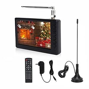 Yoidesu Portable TV with Antenna,5 Inch 1920 x 1280 Mini TV Portable with 1500mAh Rechargeable Battery,Small Car TV for…