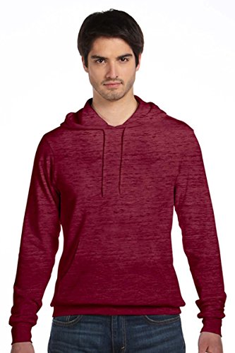 Bella + Canvas Unisex Poly-Cotton Fleece Pullover Hoodie (Red Marble Fleece) (XS)