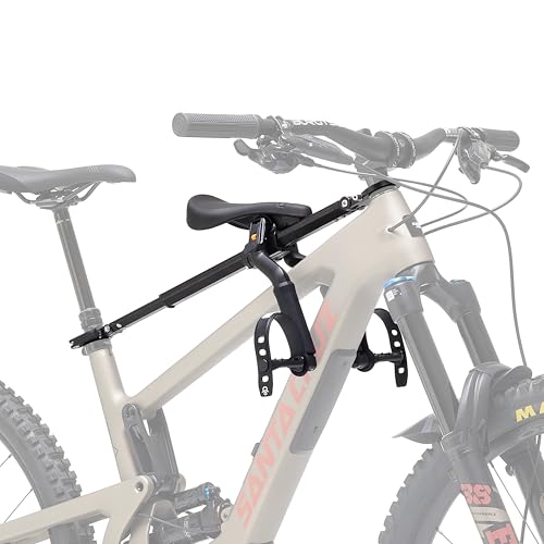 Kids Ride Shotgun - Pro Child Bike Seat - Front Mounted for Children Aged 18mo~5 Years Fits Most Modern Mountain Bikes & E-Bikes Zero-Frame Contact Easy Install Fully Adjustable
