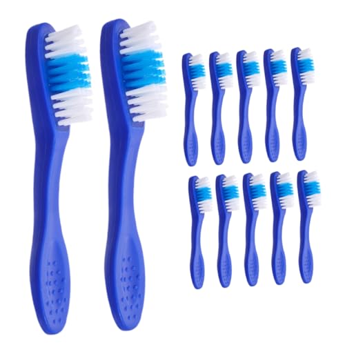 LIFKOME 12 Piezas Cepillo de de prisión Mini Cepillo de Cepillo de de cerdas Suaves Cepillo de de Pelo de Nailon Cepillo de Suave el plastico Azul