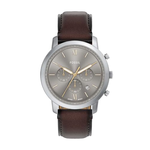 FOSSIL Herren Analog Quarz Uhr mit Leder Armband FS6129