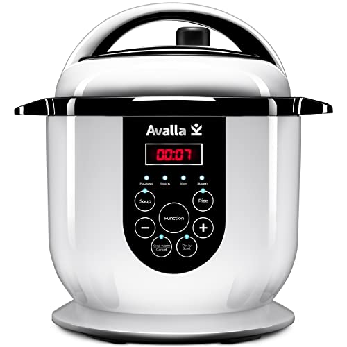 Avalla K-45 All-in-One Electric Smart Pressure Cooker, Steamer and Food Warmer - 2.5L, 800W, White Avalla K-45 All-in-One Electric Smart Pressure Cooker, Steamer and Food Warmer - 2.5L, 800W, White
