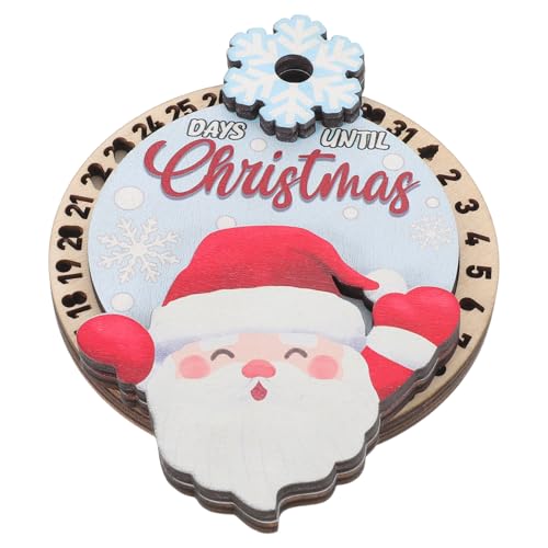 DECOMELODY Calendrier de Noël Magnétique en Bois Compte à Réutilisable pour Réfrigérateur Décor Festif Cuisine