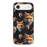 UTRSIFB Classic Compatible for iPhone 17 Air Case Fox Art, Ultra Slim Design TPU Cover with Shock Absorption and Wireless Charging Compatible