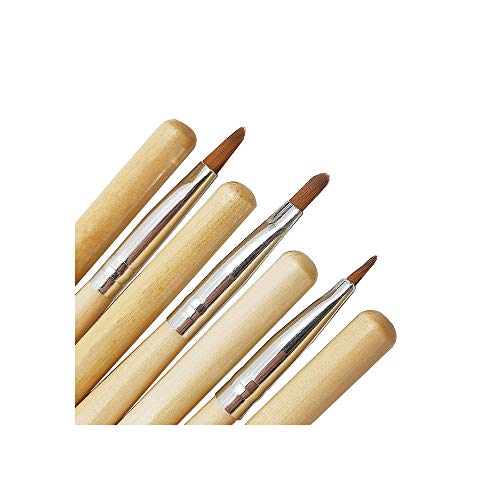 Set de 7 Pinceles para Uñas con Pincel Plano y Acrílico miniatura 6
