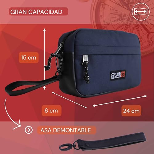 Coronel Tapiocca Handgelenk Herren Handgelenktasche Dokumententasche Herrentasche Handgelenktasche Herrenhandtasche Herren Tasche Peter Marineblau