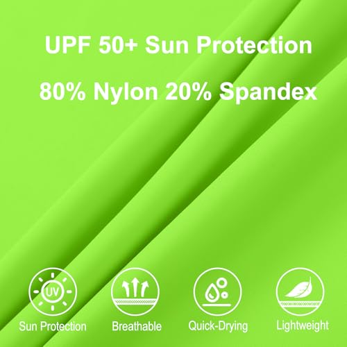 Image of 5-14Y Boys Girls Rash Guard UPF 50+ Short Sleeve Kids Neon Swim Shirts