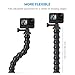 Sametop Jaws Flex Clamp Clip Mount Gooseneck Mounts Compatible with GoPro Hero 13 12 11 10 9 8 7 6 5 4 Session 3+ 3 2 1 Max DJI Osmo Akaso Action Cameras